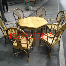 2I竹桌椅组合套件竹家具竹桌子竹椅子泡茶桌子茶桌茶台棋牌户外家