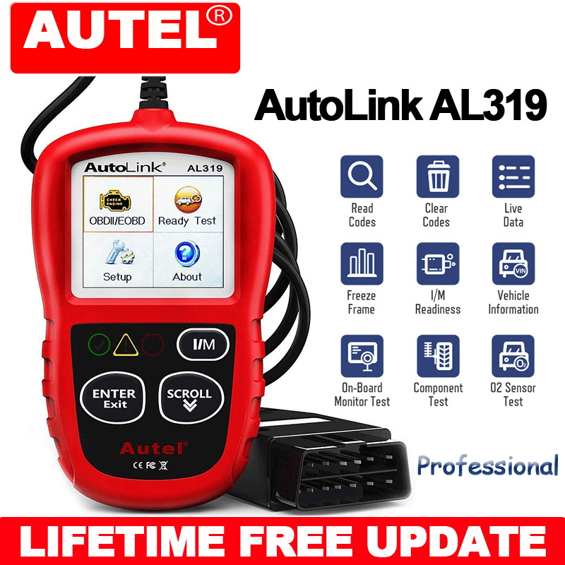 道通正版 autel autolink al319 obd ii/eobd 汽车仪