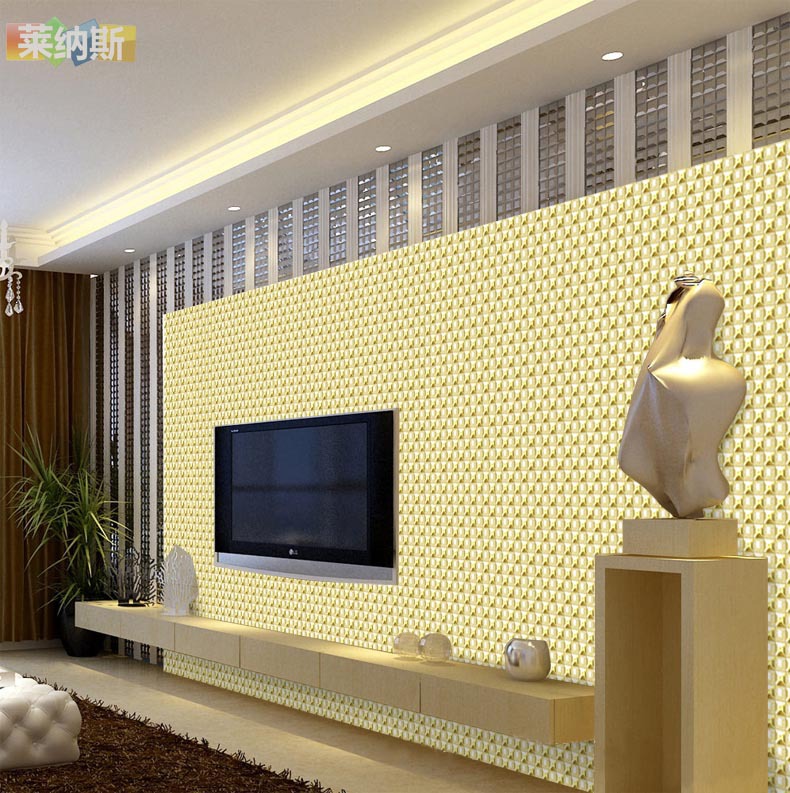 【莱纳斯】马赛克 背景墙金色镜面玻璃马赛克瓷砖电视背景m50墙贴