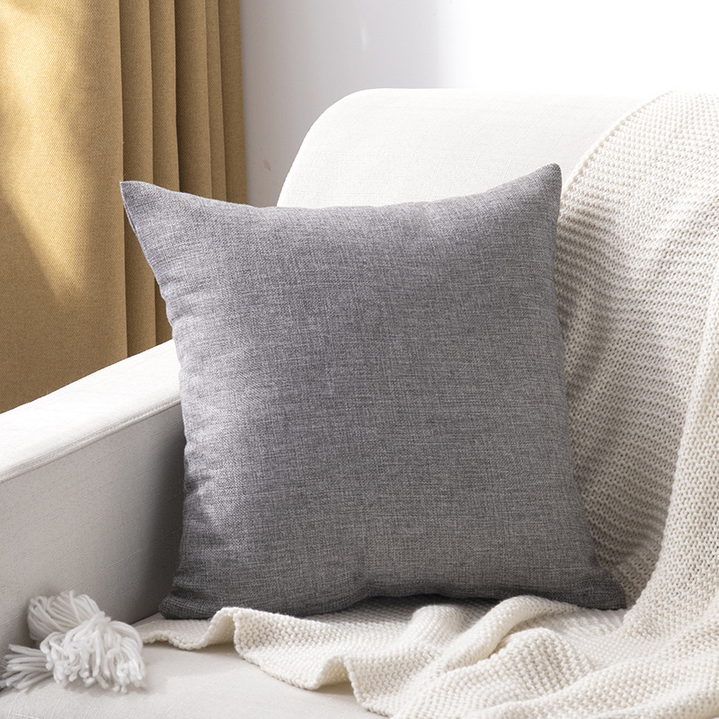 Simple Linen Couch Pillow Bedside Cushion Living Room Pillows Chair Back Cushion Car Cushion Pillow Cover Can Be Set