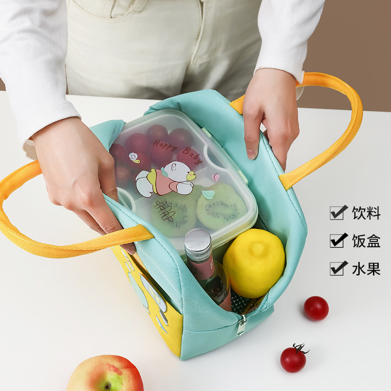 New Cartoon Portable Lunch Bag Lunch Box Insulation Bag Lunch Bag Student Thick Aluminum Foil Storage Insulation Meal Bag