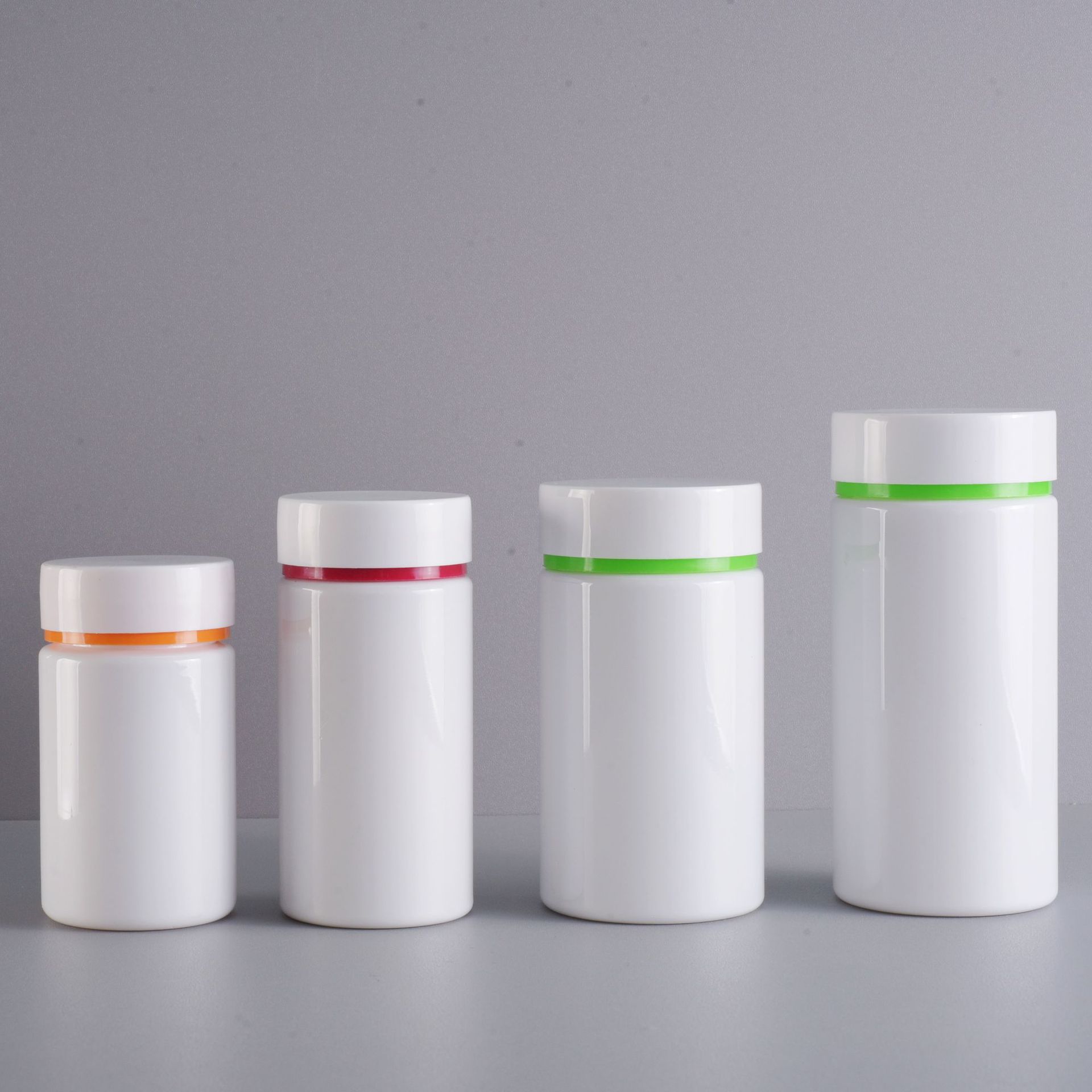 3万个医药包装彩色双层盖药品胶囊瓶保健品瓶白色250mlhdpe树叶