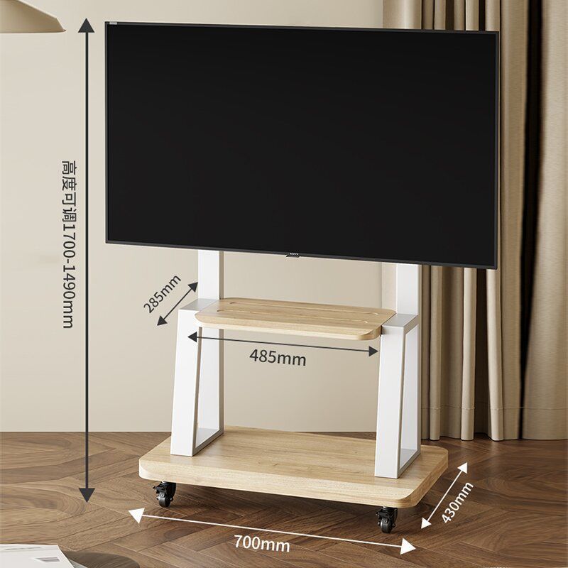 电视机移动支架落地式推车一体机适用于小米海信立式通用带轮架子