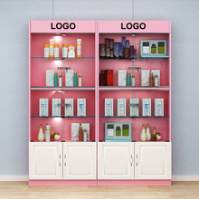 .化妆品展示柜美容院产品展示架透明玻璃门带锁礼品柜商用陈列货