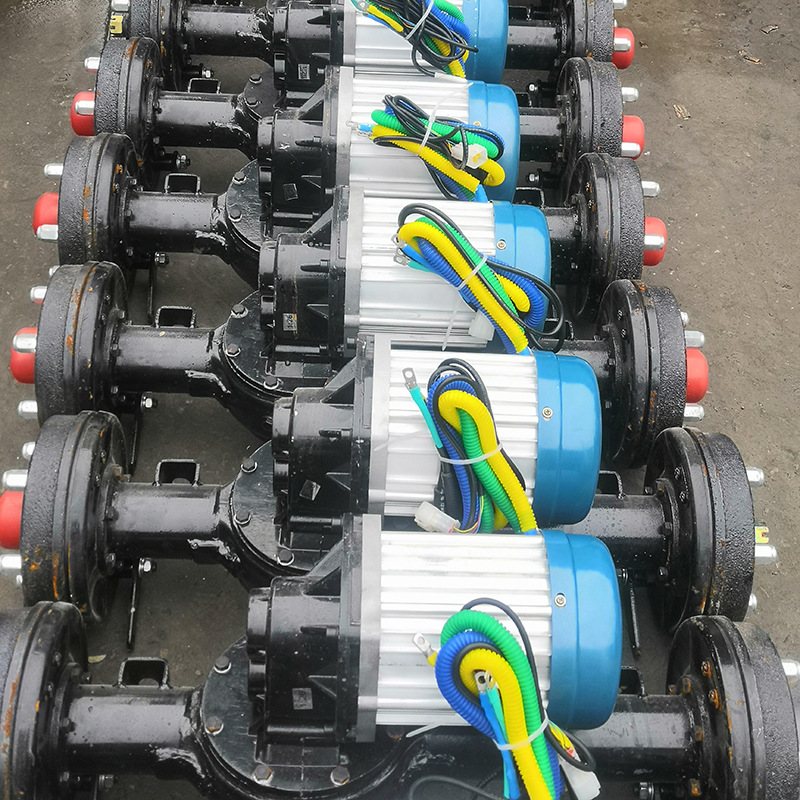 工程低速1500w无刷电机后桥4860v电动三轮车桥控制器总成载重改装