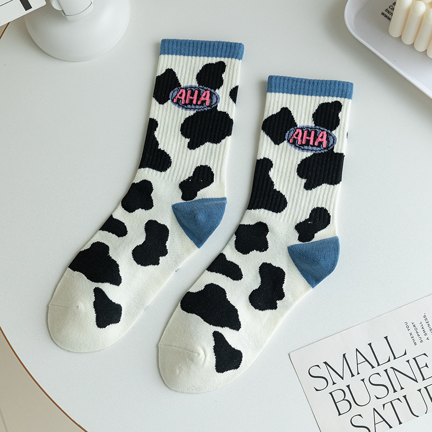 New Autumn Long Socks Personalized Patterns Long Sports Cotton Socks Trendy Casual Style Cotton Socks Cross-Border Supply