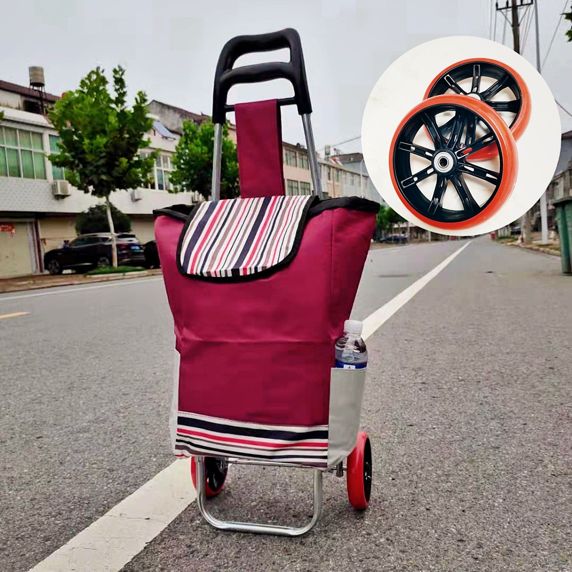 买菜购物小拉车家用老年人拉杆小推车便捷式手拉车爬楼超市小推车