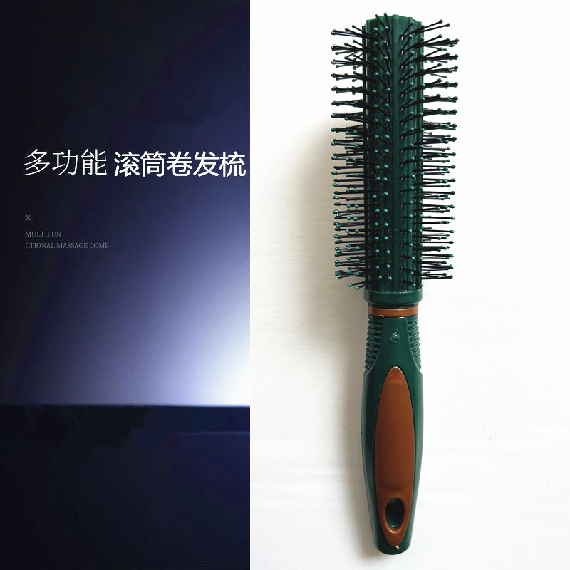 men‘s and women‘s dual-use roller round brush hair curling comb nylon comb， anti-static massage comb hair comb portable fluffy tangle teezer