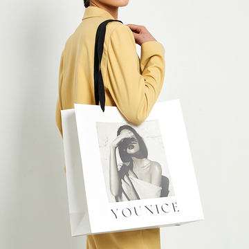 女装店纸袋手提袋子加logo 服装店手提袋子服装店用万企-阿里巴巴