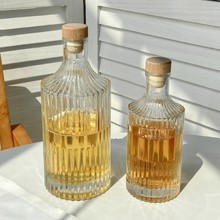 欧式创意红酒瓶水晶玻璃密封酒樽家用白酒瓶半斤一斤装带盖洋酒瓶