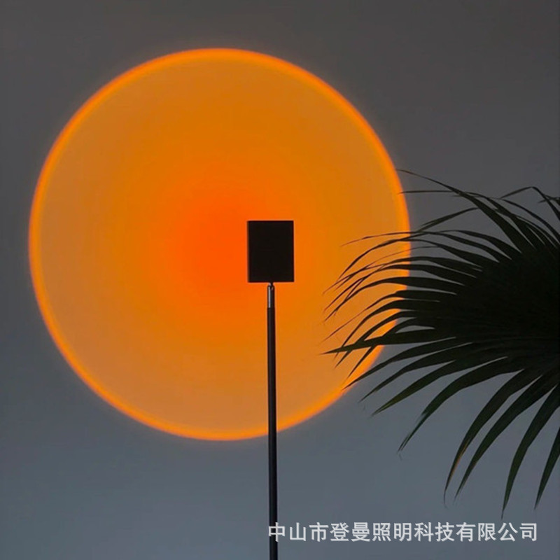 落日夕阳灯日落投影落地灯客厅卧室背景墙网红直播拍照氛围灯厂家