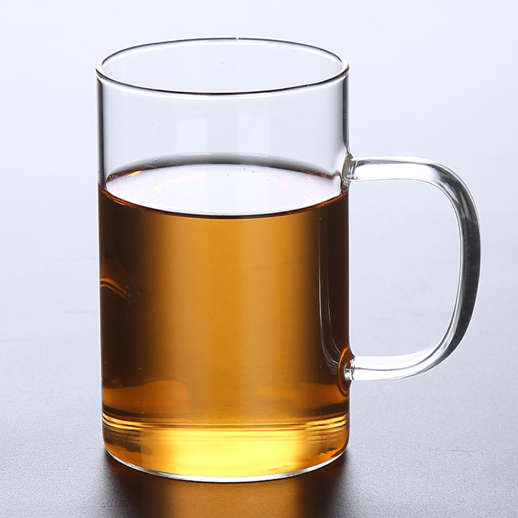 Color Handle Glass Transparent Handle Large Capacity Household Drinking Cups Tea Brewing Cup Breakfast Milk Cup Beer Steins