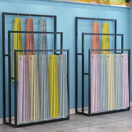 窗帘小样帘展示架吊卡展示架丝巾展士架会布艺布料样品色卡陈列柜