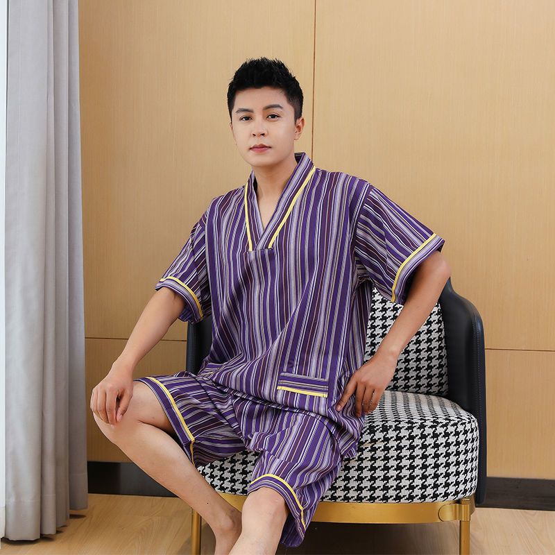 汗蒸服装韩版新款汗蒸服大码浴服衣服套装男按摩浴服浴场浴衣