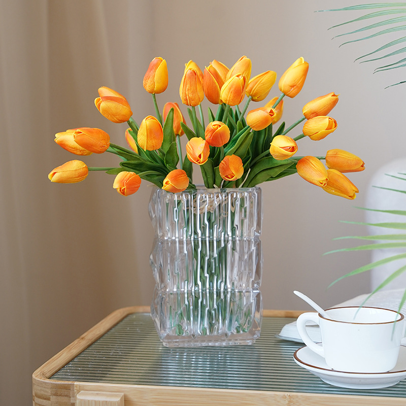 Pu Mini Tulip Tulip Artificial Flower Cross-Border Hot-Selling Home Artificial Flower