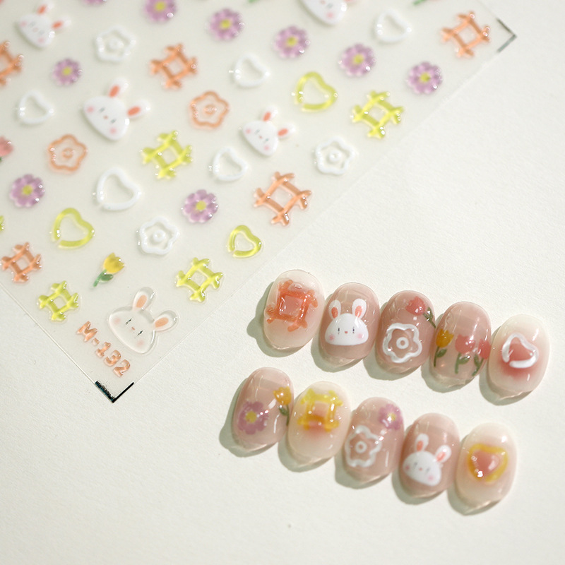tensor新工艺烫金美甲贴纸背胶美甲贴立体果冻胶系列m-132-阿里巴巴