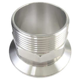 304快装六角外丝接头不锈钢卡盘外牙卫生级316卡箍端头外螺纹