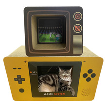 跨境猫抓板猫窝电视机游戏猫屋猫咪纸盒子瓦楞 猫窝抓板磨爪