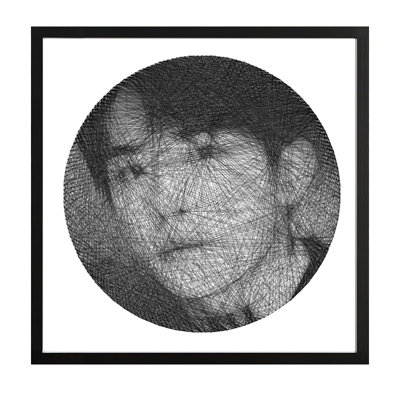 彩色钉子人像绕线画diy手工制作弦丝画易烊千玺人物照片礼物