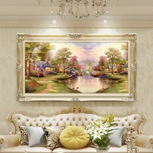 寓意好画幸福一家客厅装饰画挂画大幅风景壁画欧式餐厅油画