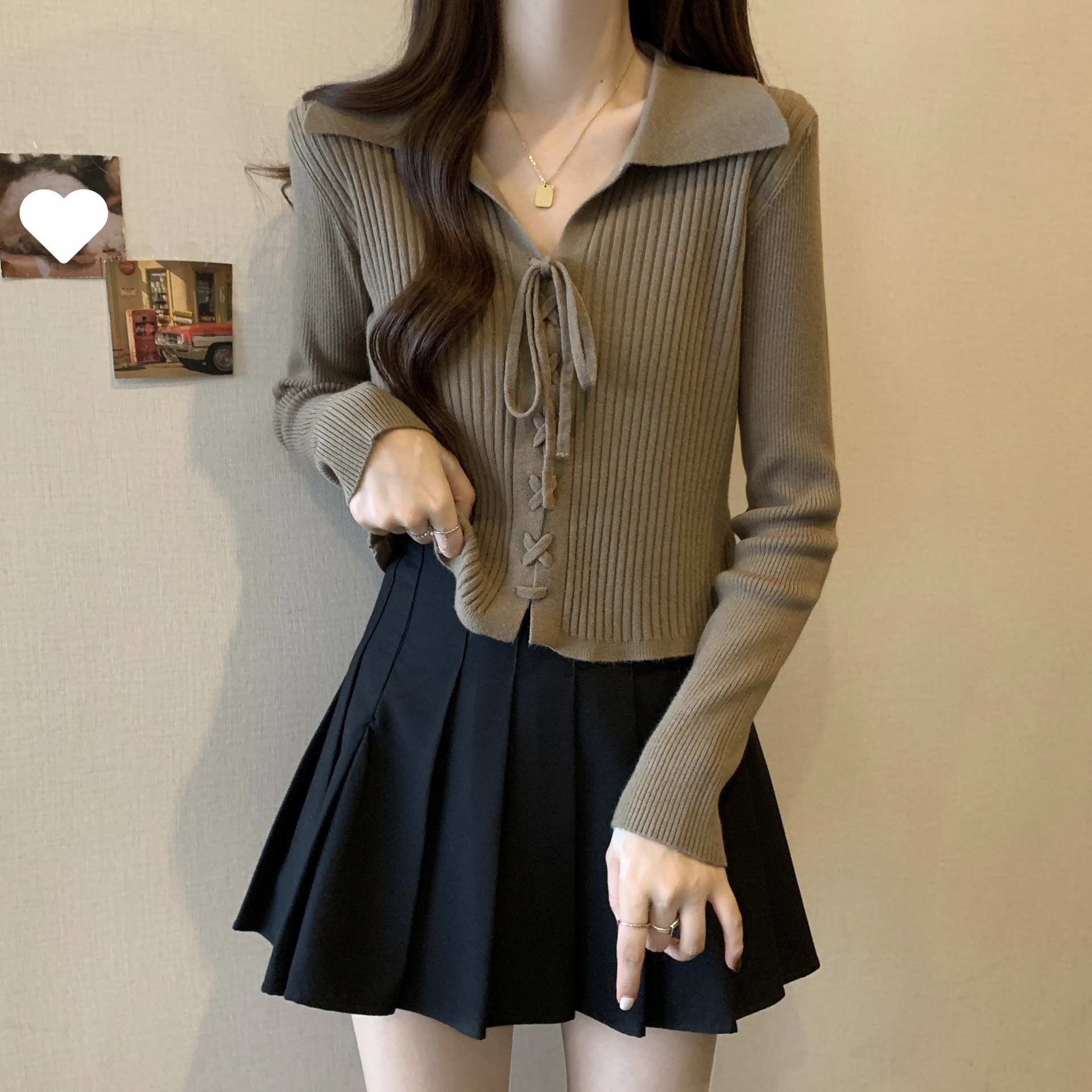 今年流行漂亮针织衫美拉德毛衣女春季新款胖mm显瘦短款打底衫上衣