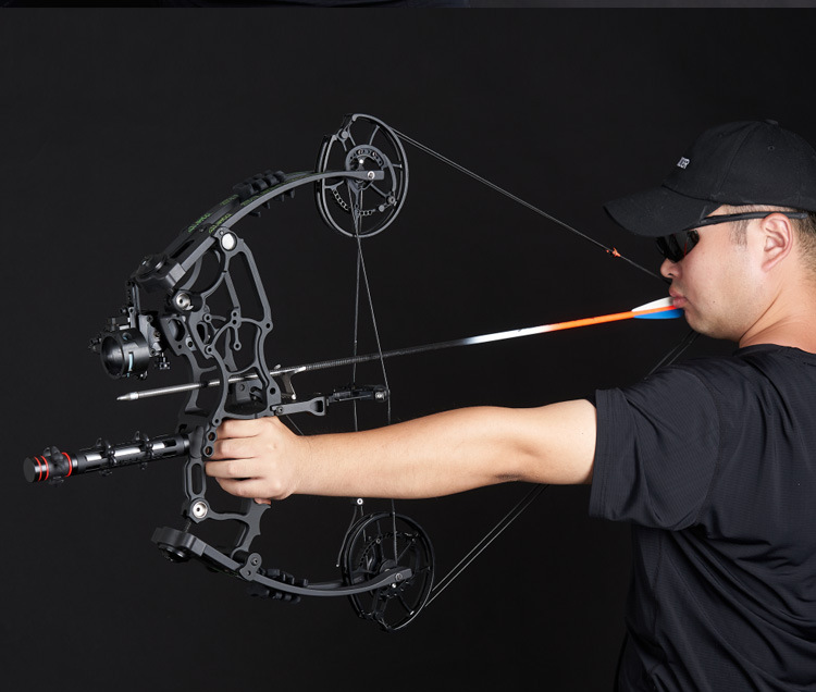 huwairen 恶棍两用钢珠三角复合弓箭套装 50-70磅射击竞技运动弓