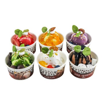 仿真冰淇淋模型哈根达斯球冰激凌pu冰箱甜桶雪糕摆设道具家居装饰