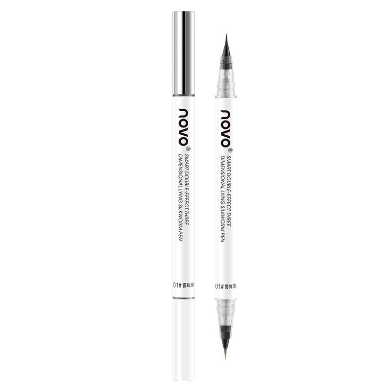 Makeup Novo Double-Headed Eye Shadow Pen Waterproof Not Smudge Quick-Drying Pseudo-Plain Double-Effect Three-Dimensional Liquid Eyeliner Extremely Fine