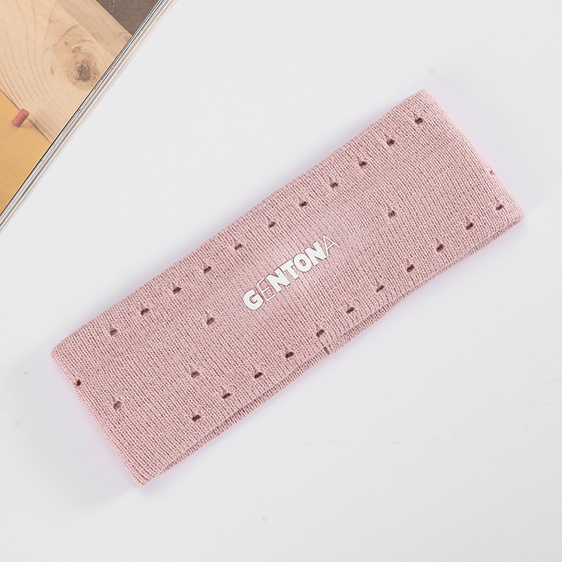 New Korean Fashion Ripped Hair Band Women's Ruffian Go out All-Match Headband Face Wash Headdress Wide-Brimmed Knitted Sports Headband