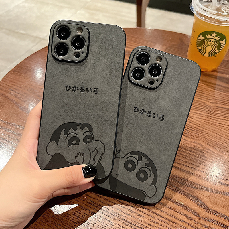 皮纹肤感KT猫小新皮卡丘保护套适用iPhone17promax苹果6543手机壳