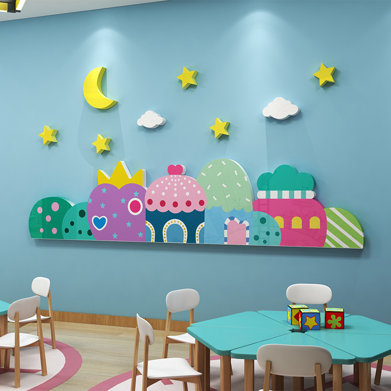 幼儿园环境创设布置材料环创主题文化墙面贴教室培训机构楼梯装饰