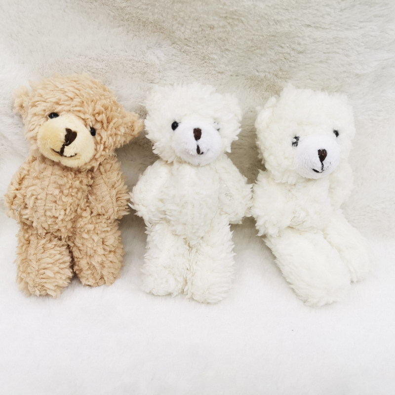 现货11cm卷毛熊挂件泰迪熊毛绒玩具挂婚庆活动回赠礼品婚车装饰