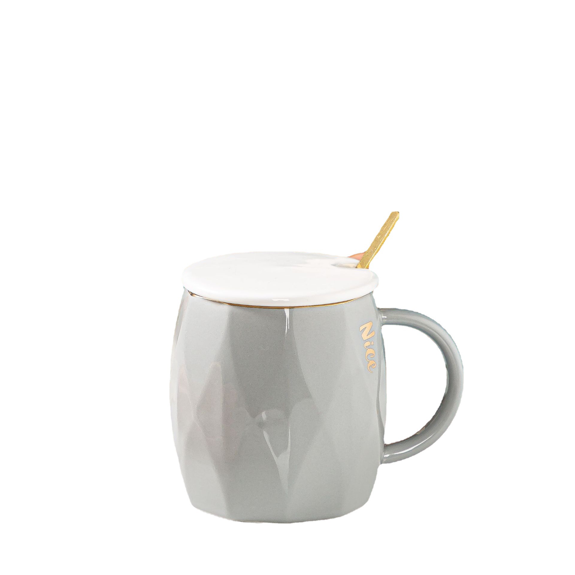 Fashion Simple Gold Edge Mug Office Meeting Couple Water Cup Creative Gift Ceramic Cup Wholesale