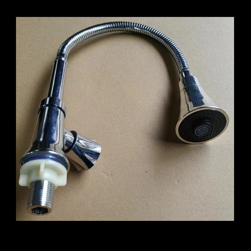 锌合金新立式万向菜盆水龙头 万向管 二档出水咀喷头旋转外贸款