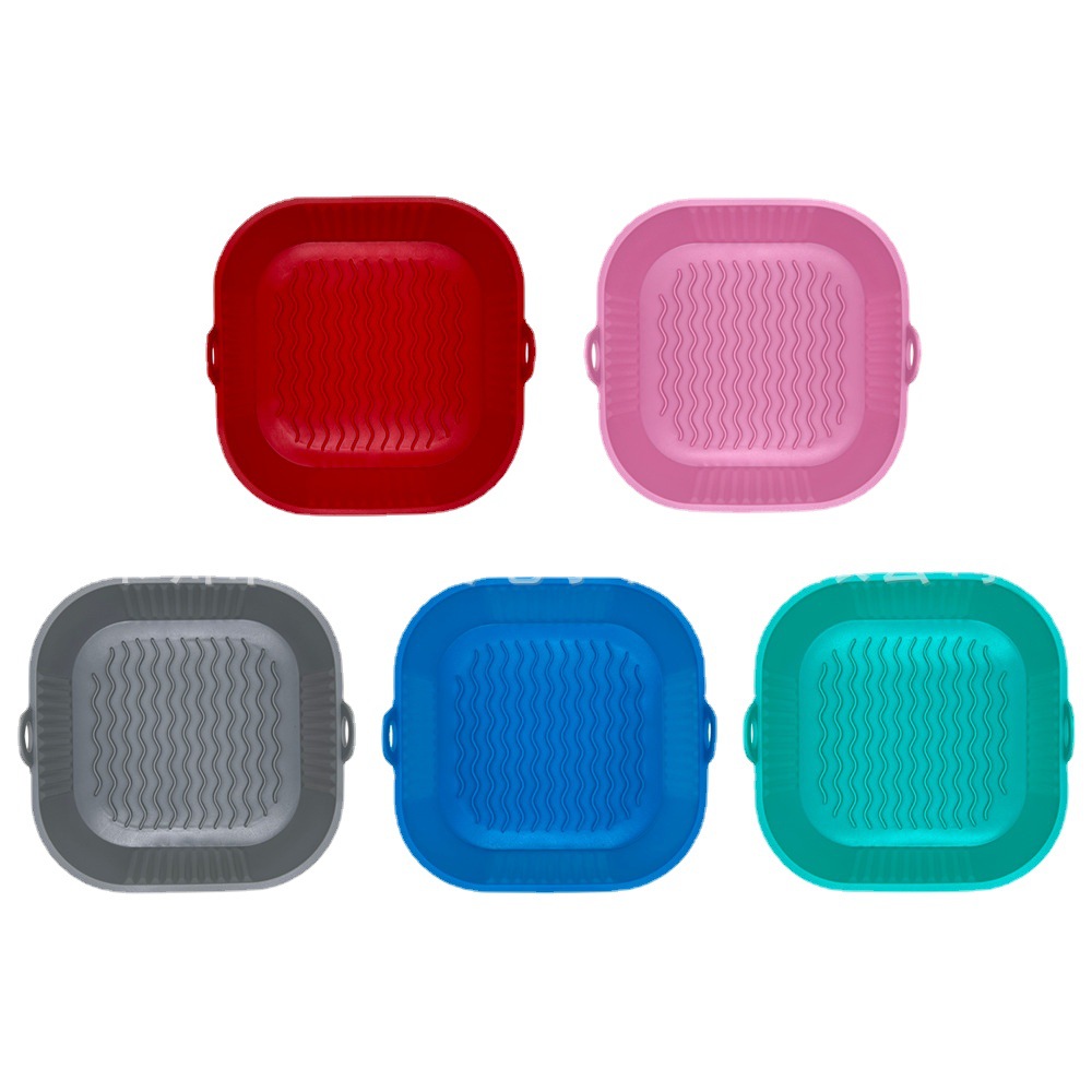 Air Fryer Baking Tray Silicone Frying Potholder Air Fryer Silicone Pot Baking Tray Mat Silicone Frying Potholder