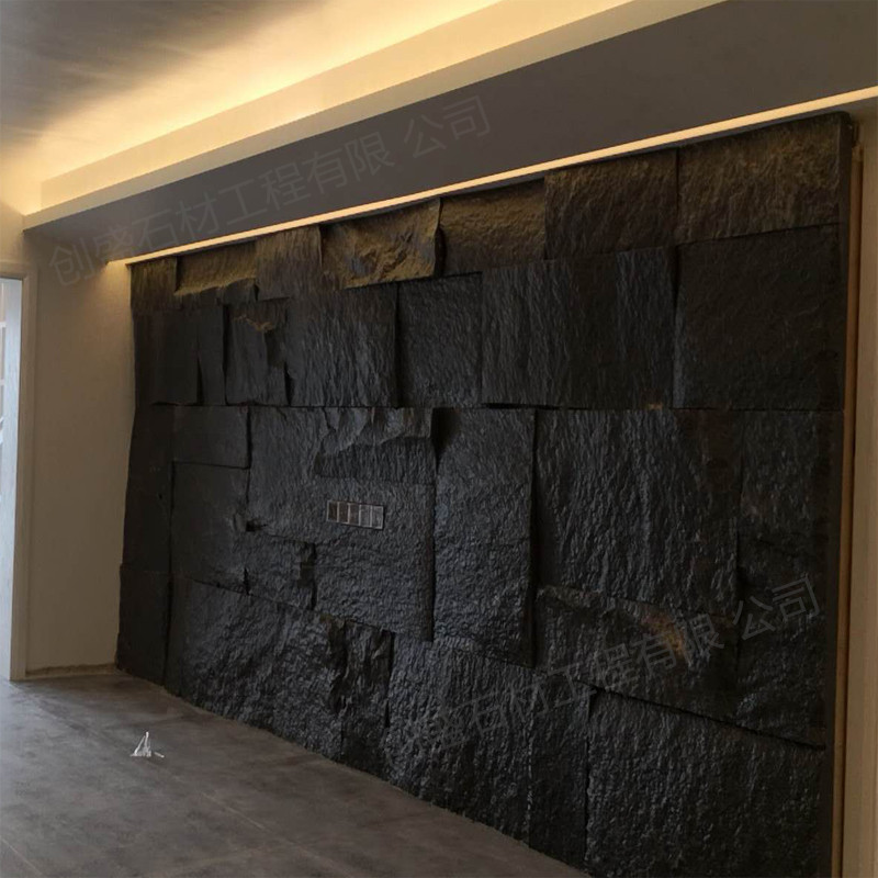 9成交162吨天然文化石不规则碎拼石青石板背景墙花园别墅庭院毛石地铺