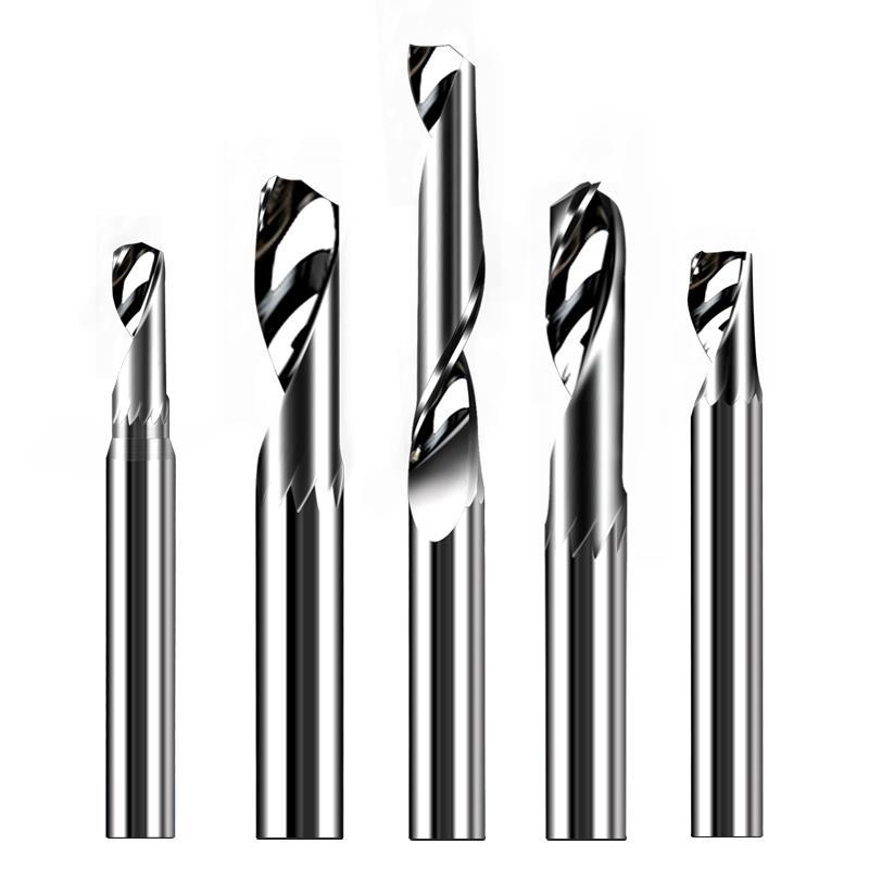 富马进口单刃铝用铣刀高光钨钢铝型材铝合金刀具数控钨钢平底铣刀