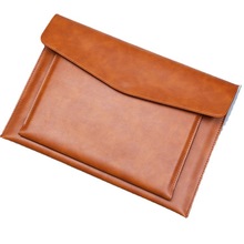 广州定制棕色轻奢风商务文件包油蜡感人造革电脑包信封式文件袋