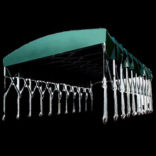 新款户外大排档雨棚活动伸缩式雨篷停车遮阳蓬移动推拉帐篷夜市推