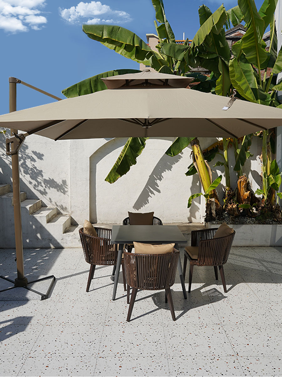 户外遮阳伞庭院伞阳台花园罗马大太阳伞室外保安岗亭伞摆摊侧立伞