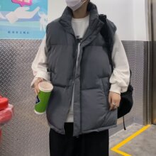 立领棉服外套男士秋冬季百搭潮流马甲保暖马夹休闲男女棉背心坎肩