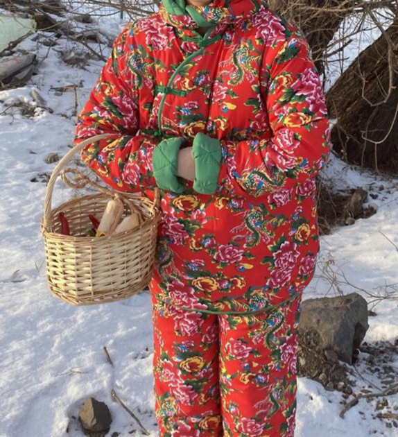 东北大花袄大棉袄女冬加厚民族风碎花棉服时尚棉衣棉裤套装女外穿