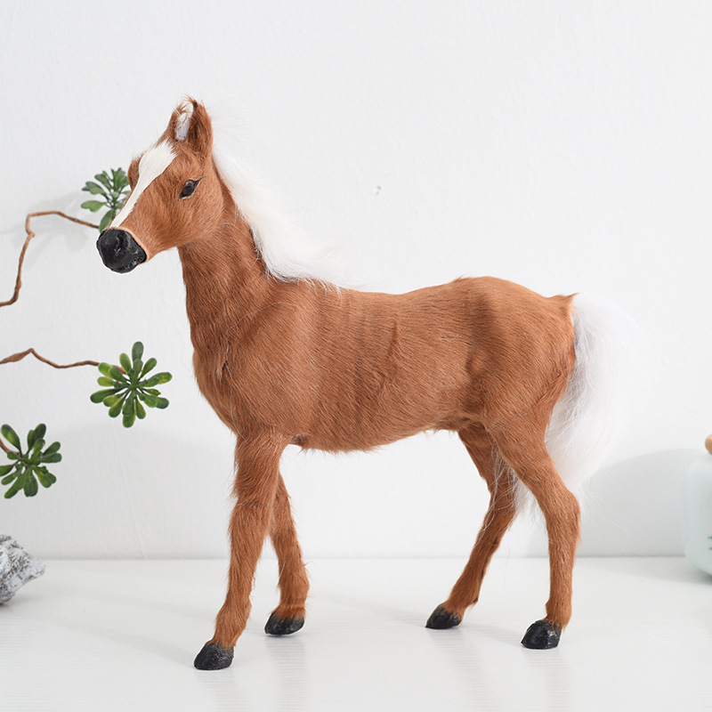 Simulation Horse Model Toy Creative Standing Posture Simulation Horse Early Childhood Education Toys Gardening Crafts Ornaments