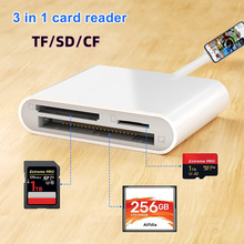 CF卡读卡器适用苹果手机cf读卡器批发TF内存卡SD卡相机套件转换器