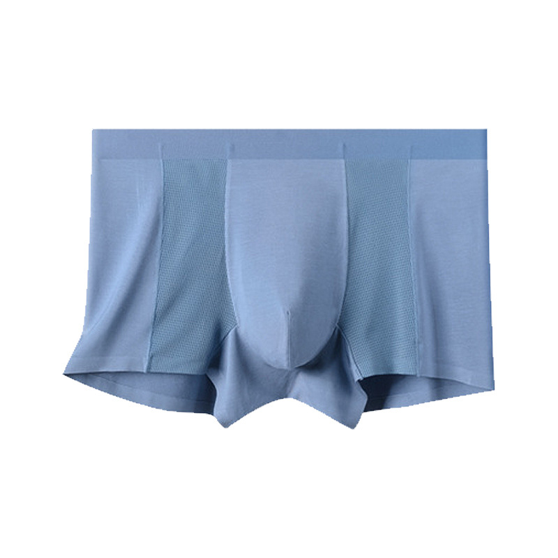 Men's Underwear Summer Modal 60 Ultra-Thin Solid Color Boxers Breathable Mesh Antibacterial Seamless Underwear Men