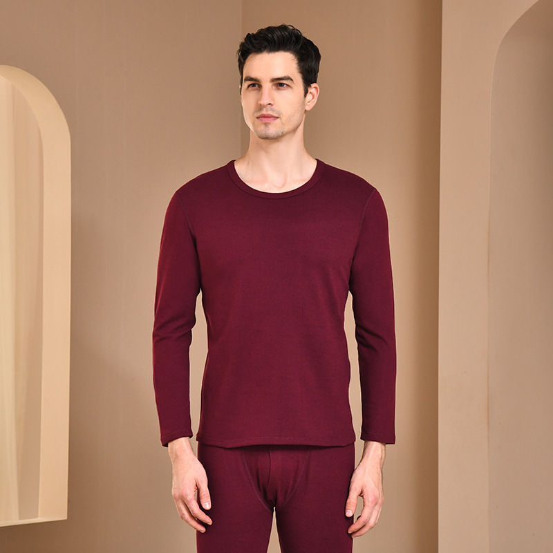 New 2022-Speed Warm Fleece Thermal Underwear Set Men's Winter Crew Neck Thick Soft Skin Quick Hot Spot Supply Wholesale