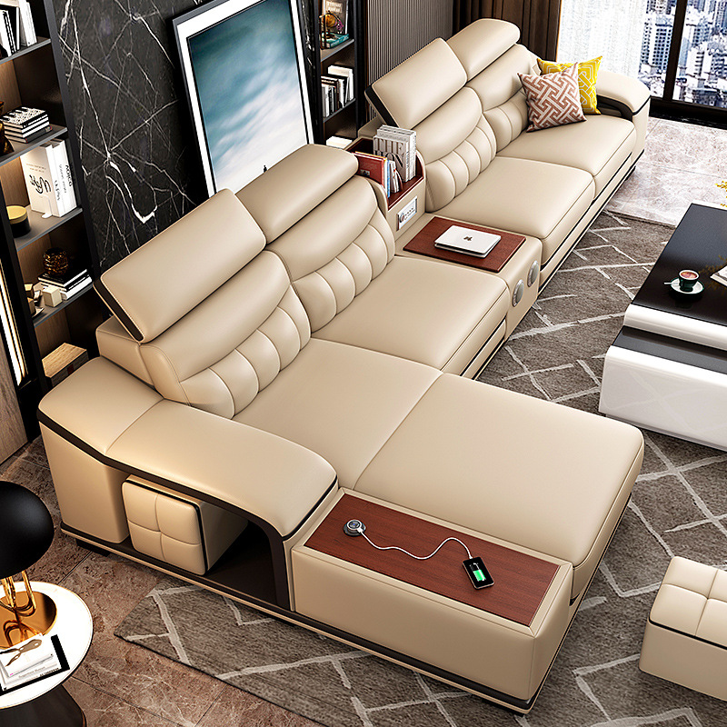 真皮沙发客厅头层牛皮现代简约北欧轻奢新款大小户型贵妃转角组合