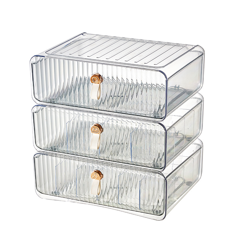 Drawer Underwear Storage Box Covered Compartment Plastic Home Storage Gadget Underwear Sorting and Separating Storage Box