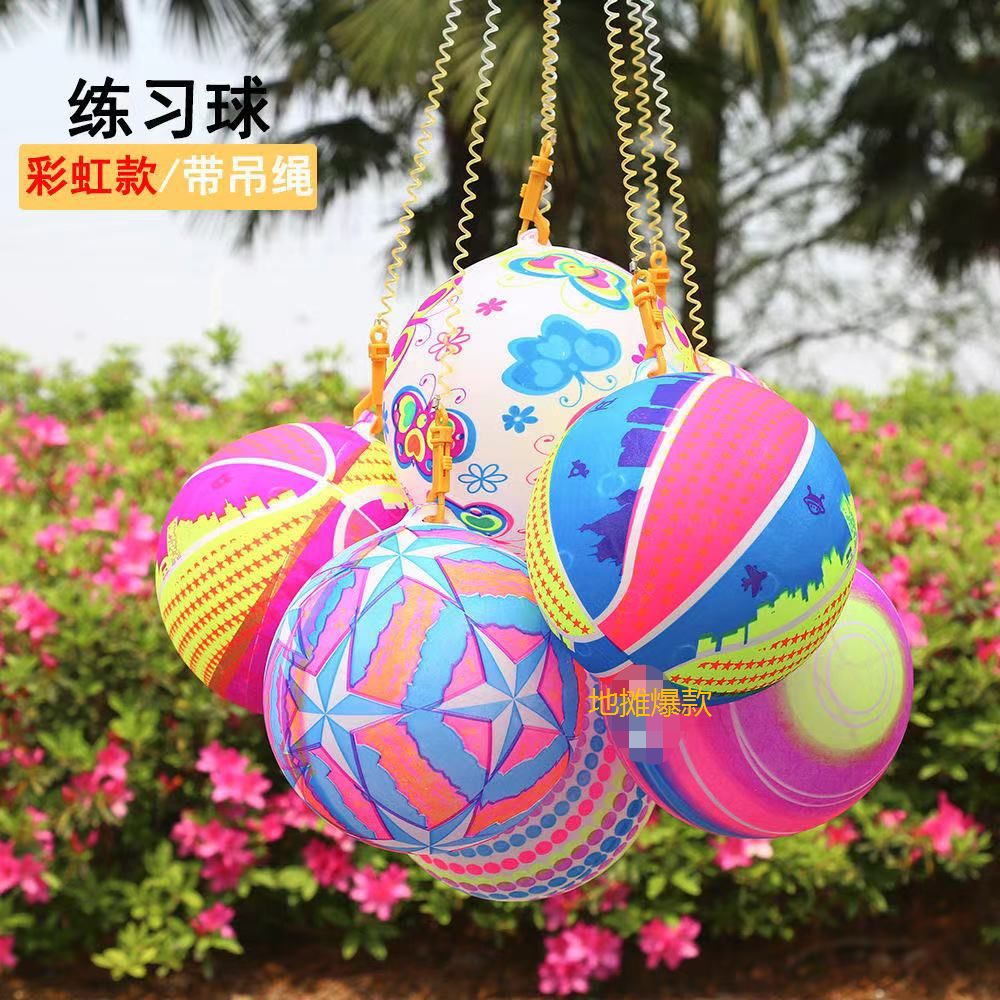 Source Factory 22 Training Practice with Chain Football Children Pvc Inflatable Toys Kindergarten Pat Ball Wholesale