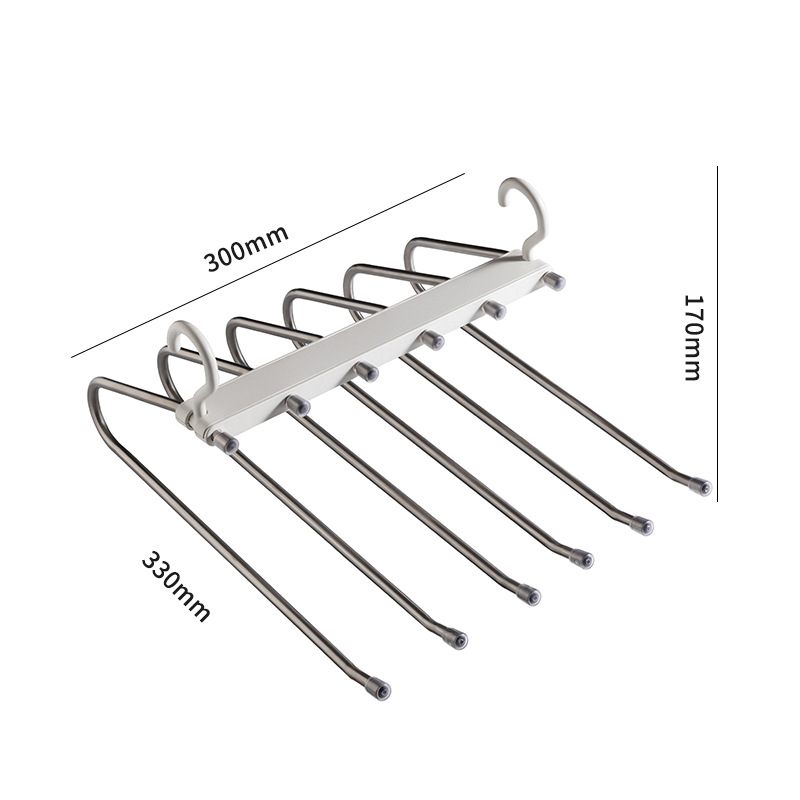 Factory Wholesale Stainless Steel Pants Rack Non-Slip Hanger Bold Type Household Folding Clothing Store Pants Clip Seamless Children